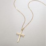 14K Yellow Gold Cross Pendent Necklace Gift Ideas