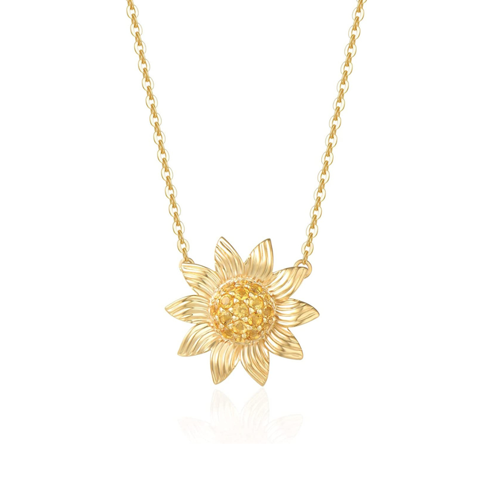 FANCIME Sunflower 14K Yellow Gold Necklace Main