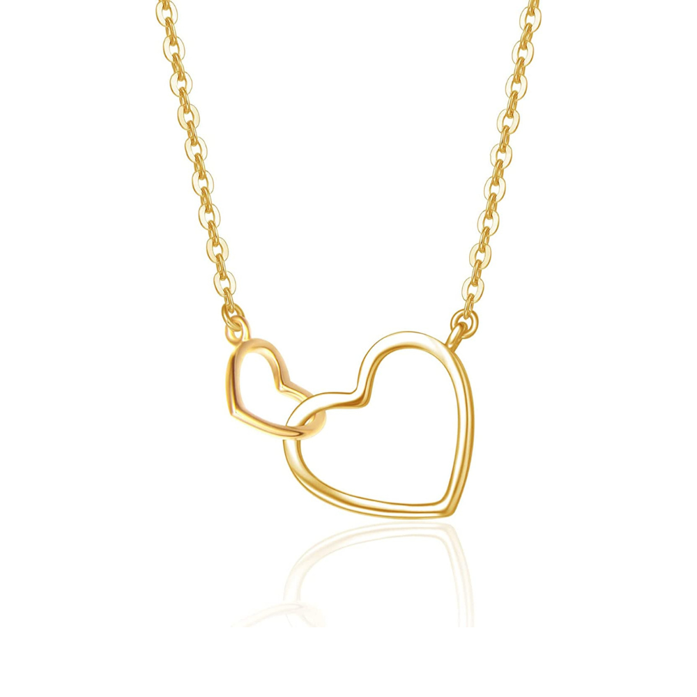 FANCIME Love Heart 14K Yellow Gold Necklace