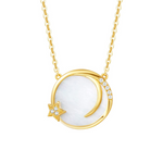 FANCIME "Magic Wish" Moon Star 14K Gold Necklace Main