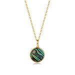 FANCIME Natural Abalone Pearl 14K Yellow Gold Necklace Main