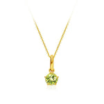 FANCIME Delicate August Birthstone Peridot 18K Gold Necklace Main