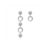 FANCIME "Crystal Blanc" Pearl Sterling Silver Dangling Earrings Main