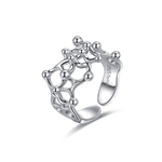 FANCIME "Genetic Romance" Love Unisex 925 Sterling Silver Open Ring Main