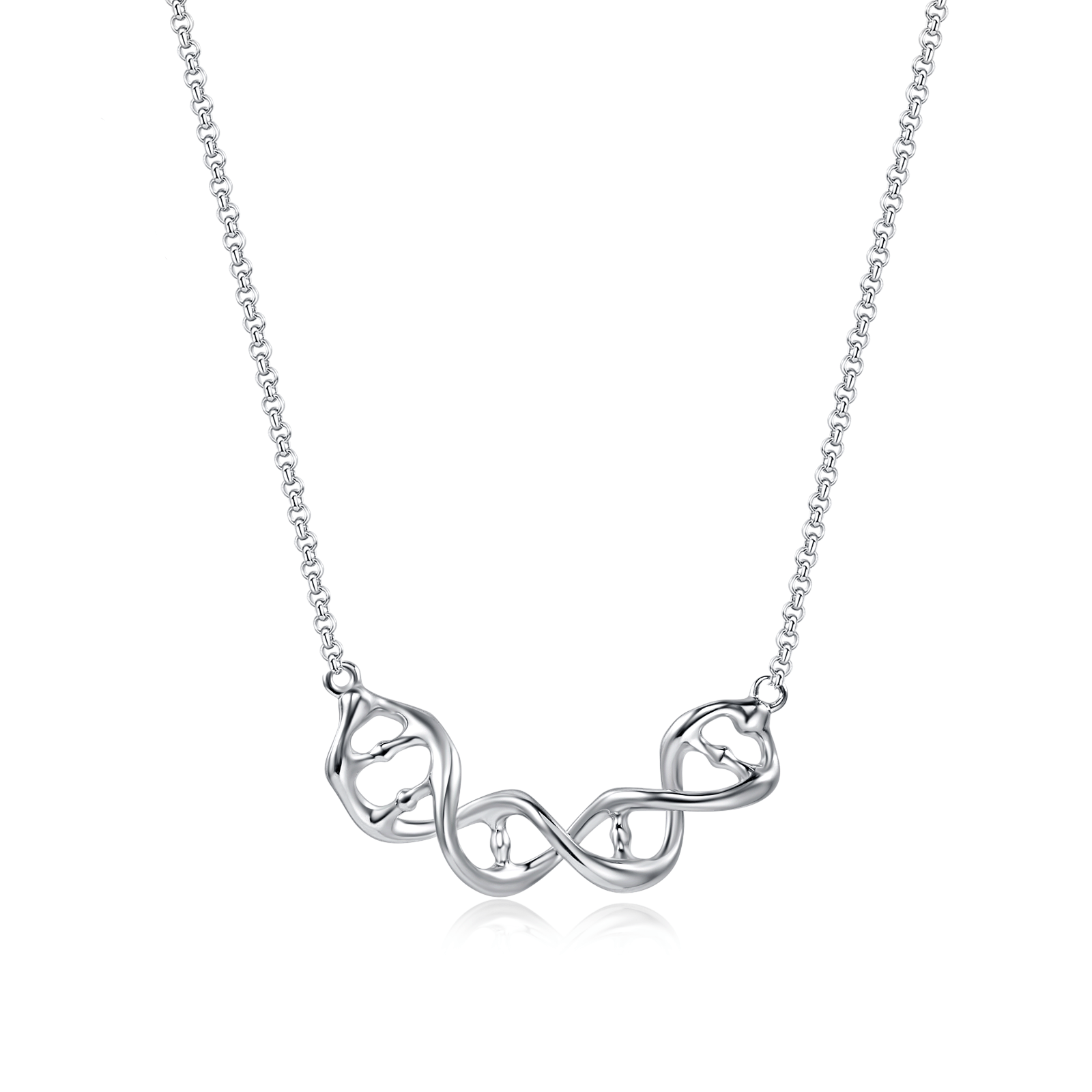 FANCIME "Genetic Soulmate" DNA 925 Sterling Silver Necklace Main