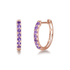 FANCIME Amethyst 14k Rose Gold Hoop Earrings Main