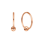FANCIME Minimalist Ball 18k Rose Gold Hoop Earrings Main