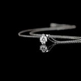 FANCIME Moissanite Flower Six Prong Sterling Silver Necklace Video