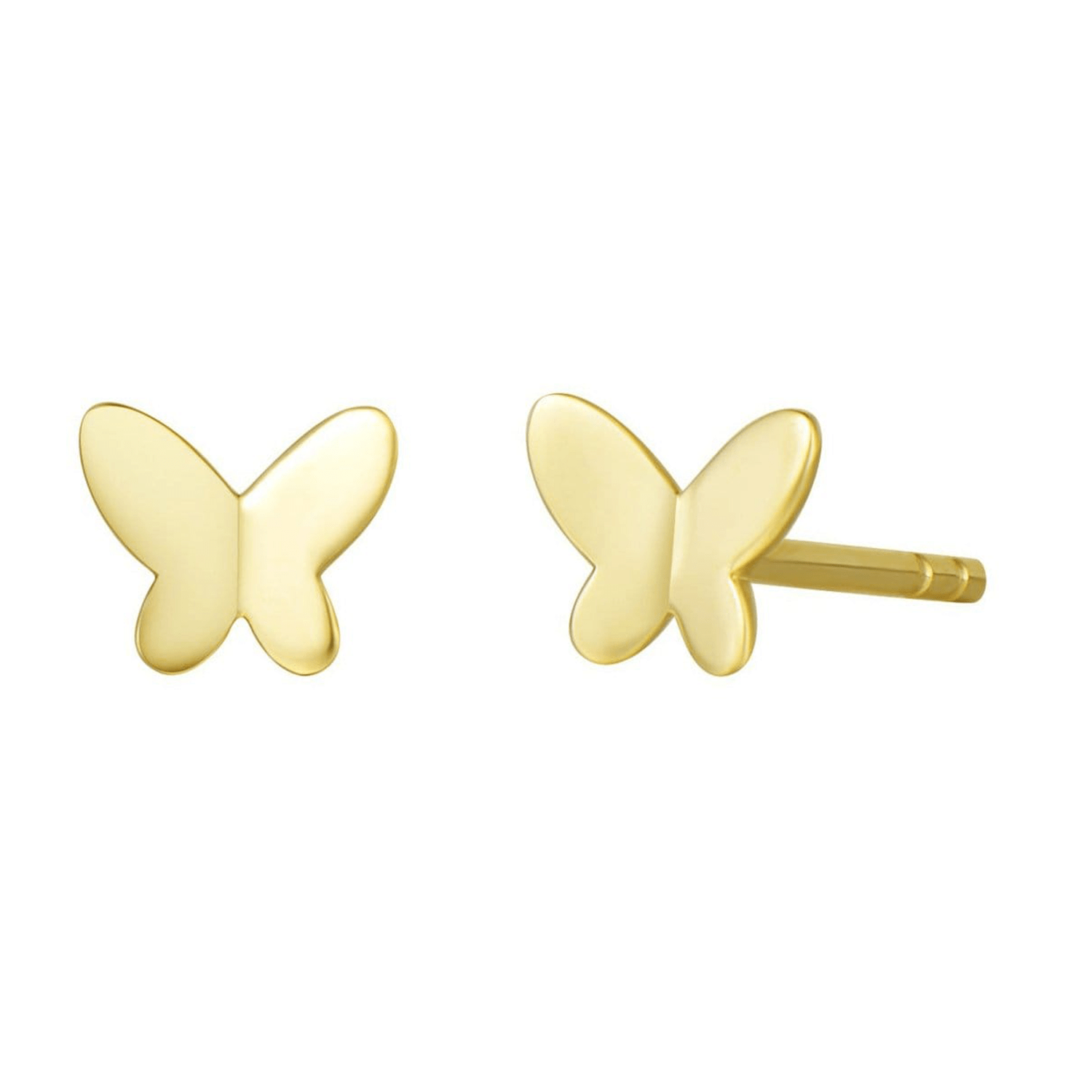 FANCIME "Mini Dream" Butterfly 14K Solid Yellow Gold Studs Main