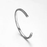 FANCIME Intrepidity Mens Open Cuff 925 Sterling Silver Bracelet Show