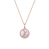 FANCIME Letter Initial Dainty 14K Rose Gold Necklace K Main