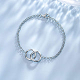 FANCIME "Connected "Mobius Circle Sterling Silver Bracelet Show