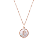 FANCIME Letter Initial Dainty 14K Rose Gold Necklace P Main