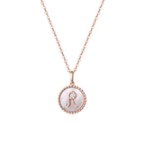 FANCIME "R" Initial Dainty Solid 14K Rose Gold Necklace Main