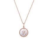 FANCIME "X" Initial Dainty Solid 14K Rose Gold Necklace Main