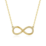 FANCIME "Ever Eternal" Shiny Infinity Symbol 14K Solid Gold Necklace Yellow Gold Main